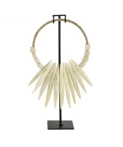 Grayson Lane White Teak Wood Necklace Sculpture -GRAYSON LANE shop 330862499 AlternateImage4 l