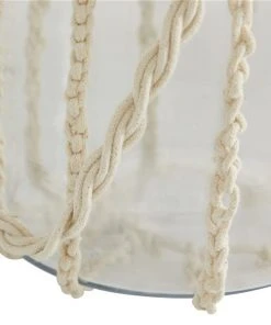 Grayson Lane White Rope Glass Lantern Candle Holder -GRAYSON LANE shop 330862507 AlternateImage4 l