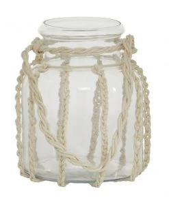Grayson Lane White Rope Glass Lantern Candle Holder -GRAYSON LANE shop 330862507 AlternateImage5 l