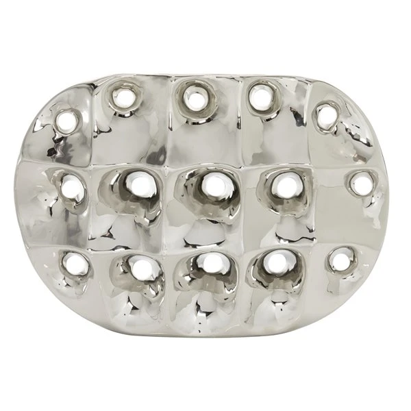 Grayson Lane Silver Modern Ceramic Vase 1 Grayson Lane Silver Modern Ceramic Vase