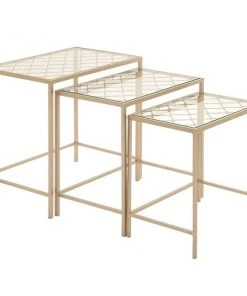 Grayson Lane Glass Accent Table Set - 3-Piece