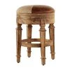 Grayson Lane Brown Counter Height (22-in to 26-in) Upholstered Bar Stool