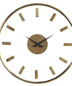 Grayson Lane Analog Gold Modern Round Wall Clock