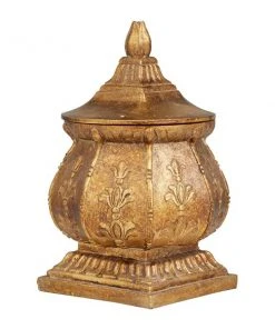 Grayson Lane Traditional Gold Polystone Decorative Jar