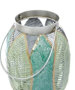 Grayson Lane Green Leaves Metal Lantern Candle Holder - Set of 2 -GRAYSON LANE shop 330862532 AlternateImage3 l