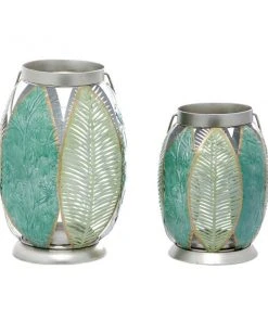Grayson Lane Green Leaves Metal Lantern Candle Holder - Set of 2 -GRAYSON LANE shop 330862532 AlternateImage5 l