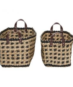 Grayson Lane Brown and Black Sea Grass Storage Baskets - Set of 2 -GRAYSON LANE shop 330862538 AlternateImage5 l