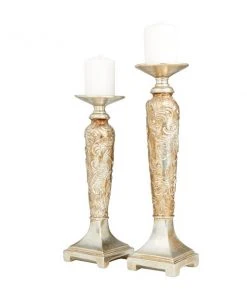 Grayson Lane 2-Candle Gold Polystone Pillar Candle Holder - Set of 2 3 Grayson Lane 2-Candle Gold Polystone Pillar Candle Holder - Set of 2 -GRAYSON LANE shop 330862547 AlternateImage5 l