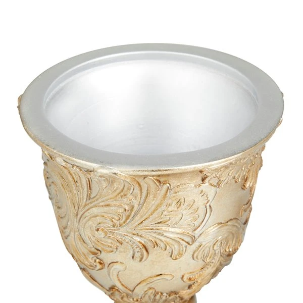 Grayson Lane Gold Polystone Traditional Decorative Jar 2 Grayson Lane Gold Polystone Traditional Decorative Jar - Image 2