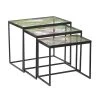 Grayson Lane Black Glass Accent Table Set - 3-Piece