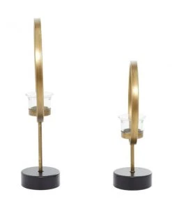 Grayson Lane Metal Pillar Candle Holder - Set of 2 -GRAYSON LANE shop 330862580 AlternateImage5 l