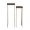 Grayson Lane Stainless Steel Accent Table Set - 2-Piece