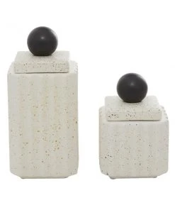 Grayson Lane White Ceramic Jar -GRAYSON LANE shop 330862599 AlternateImage4 l