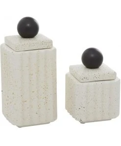 Grayson Lane White Ceramic Jar