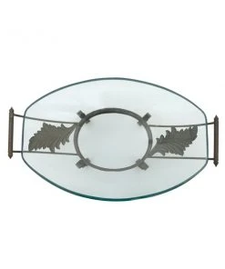 Grayson Lane Glass and Brown Metal Serving Bowl -GRAYSON LANE shop 330862601 AlternateImage4 l