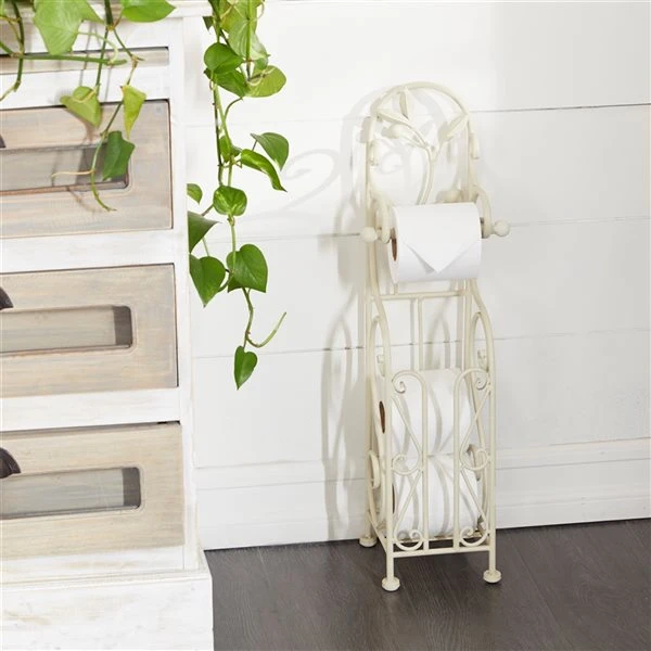 Grayson Lane Cream Freestanding Toilet Paper Holder 2 Grayson Lane Cream Freestanding Toilet Paper Holder - Image 2
