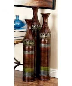 Grayson Lane Brown Metal Vases - Set of 3 -GRAYSON LANE shop 330862605 AlternateImage1 l