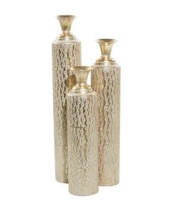 Grayson Lane Glam Gold Metal Vase - Set of 3