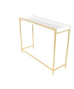 Grayson Lane White and Gold Modern Console Tables - Set of 2 -GRAYSON LANE shop 330862624 AlternateImage5 l