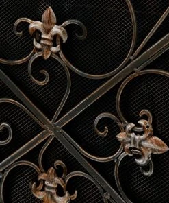 Grayson Lane 1-in Black Iron 3-panel Scroll Fireplace Screen -GRAYSON LANE shop 330862626 AlternateImage3 l
