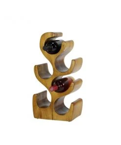 Grayson Lane 10-in x 20-in Brown Wood Wine Rack