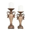 Grayson Lane 2-Candle Resin Pillar Candle Holder - Set of 2