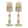 Grayson Lane 2-Candle Metal Pillar Candle Holder - Set of 2