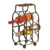 Grayson Lane 8-in x 16-in Brown Metal Wine Rack