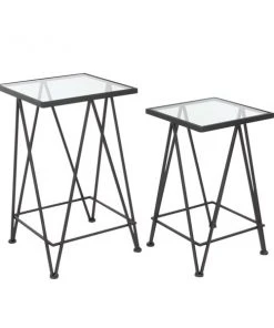 Grayson Lane Glass Accent Table Set - 2-Piece