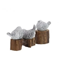 Grayson Lane Grey Teak Wood Bird Sculptures - Set of 3 -GRAYSON LANE shop 330862659 AlternateImage3 l