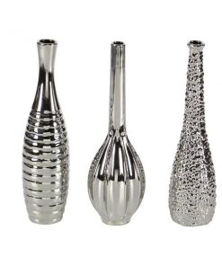 Grayson Lane Glam Silver Ceramic Vases - Set of 3 -GRAYSON LANE shop 330862661 AlternateImage5 l