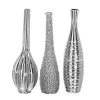 Grayson Lane Glam Silver Ceramic Vases - Set of 3