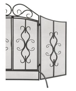 Grayson Lane 24-in Gray Iron 3-panel Flat Fireplace Screen -GRAYSON LANE shop 330862666 AlternateImage2 l