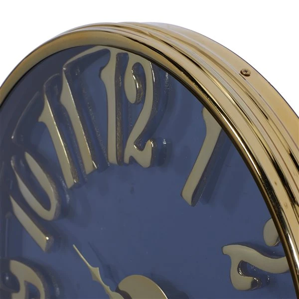 Grayson Lane Analog Blue Round Wall Clock 4 Grayson Lane Analog Blue Round Wall Clock - Image 4