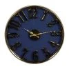 Grayson Lane Analog Blue Round Wall Clock