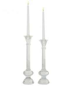 Grayson Lane 2-Candle Wood Pillar Candle Holder - Set of 2