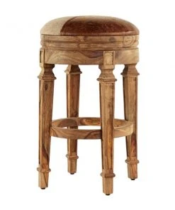 Grayson Lane Brown Bar Height (27-in to 35-in) Bar Stool