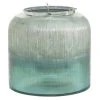 Grayson Lane Turquoise Hurricane Glass Candle Holder