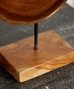 Grayson Lane Natural Brown Teak Wood Abstract Sculpture -GRAYSON LANE shop 330862692 AlternateImage2 l