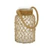 Grayson Lane Brown Rope Glass Lantern Candle Holder