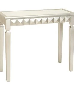 Grayson Lane White Wood Glam Console Table