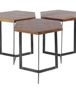 Grayson Lane Wood Accent Table Set - 3-Piece