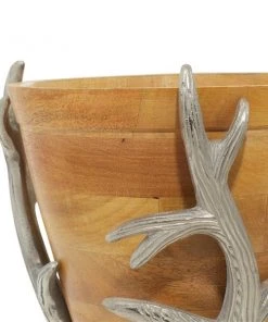 Grayson Lane Brown Aluminum and Wood Bowl -GRAYSON LANE shop 330862706 AlternateImage2 l