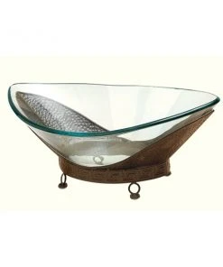 Grayson Lane Copper and Glass Serving Bowl