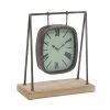 Grayson Lane Grey Analog Square Tabletop Clock