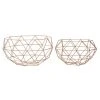 Grayson Lane Gold Geometric Metal Trays - Set of 2