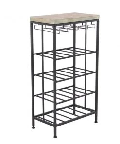 Grayson Lane 19-in x 36-in Black Metal Wine Rack -GRAYSON LANE shop 330862725 AlternateImage4 l