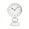 Grayson Lane Analog Stainless Steel Round Tabletop Clock