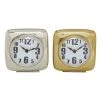 Grayson Lane Analog Square Tabletop Clock - Set of 2