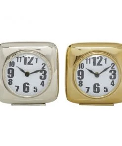 Grayson Lane Analog Square Tabletop Clock - Set of 2